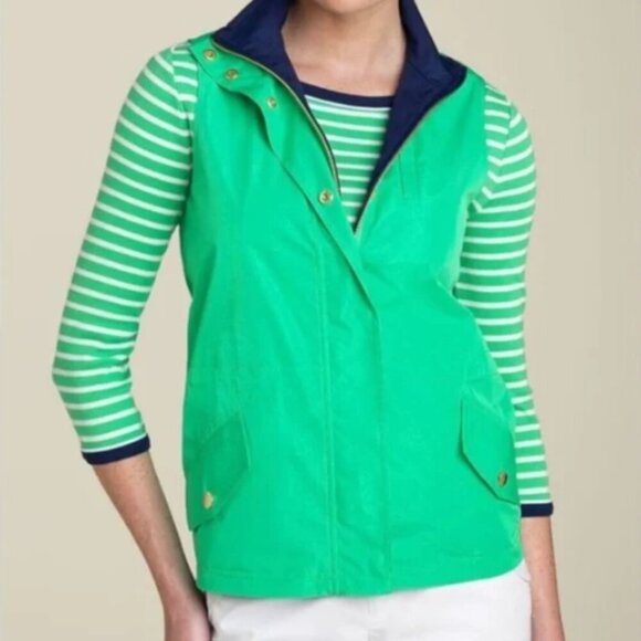 Ralph Lauren Jackets & Blazers - Ralph Lauren Cadogen Reversible Vest Women's L Green/Navy #94H